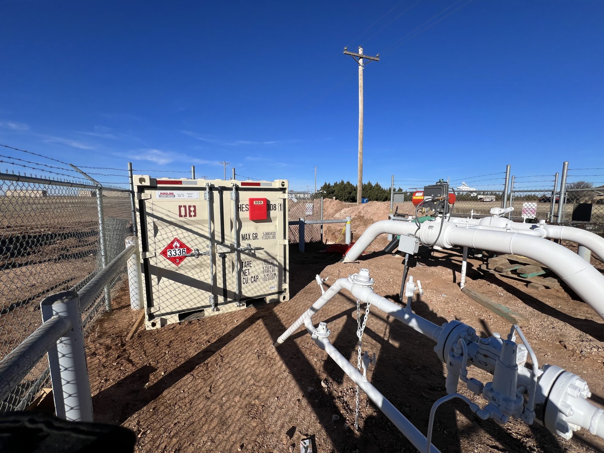 Natural Gas Odorization Unit on job site