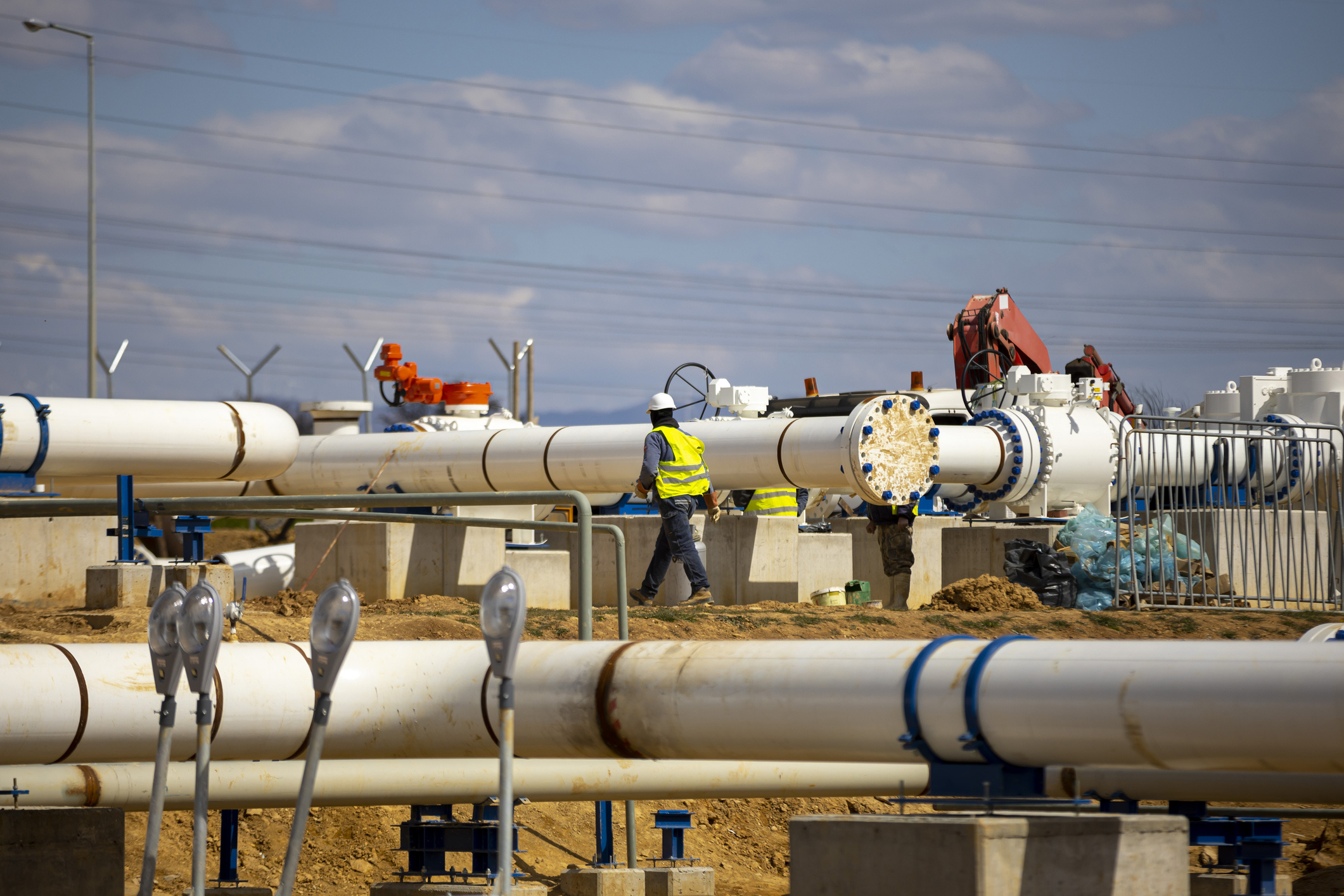 Natural gas pipeline workers.