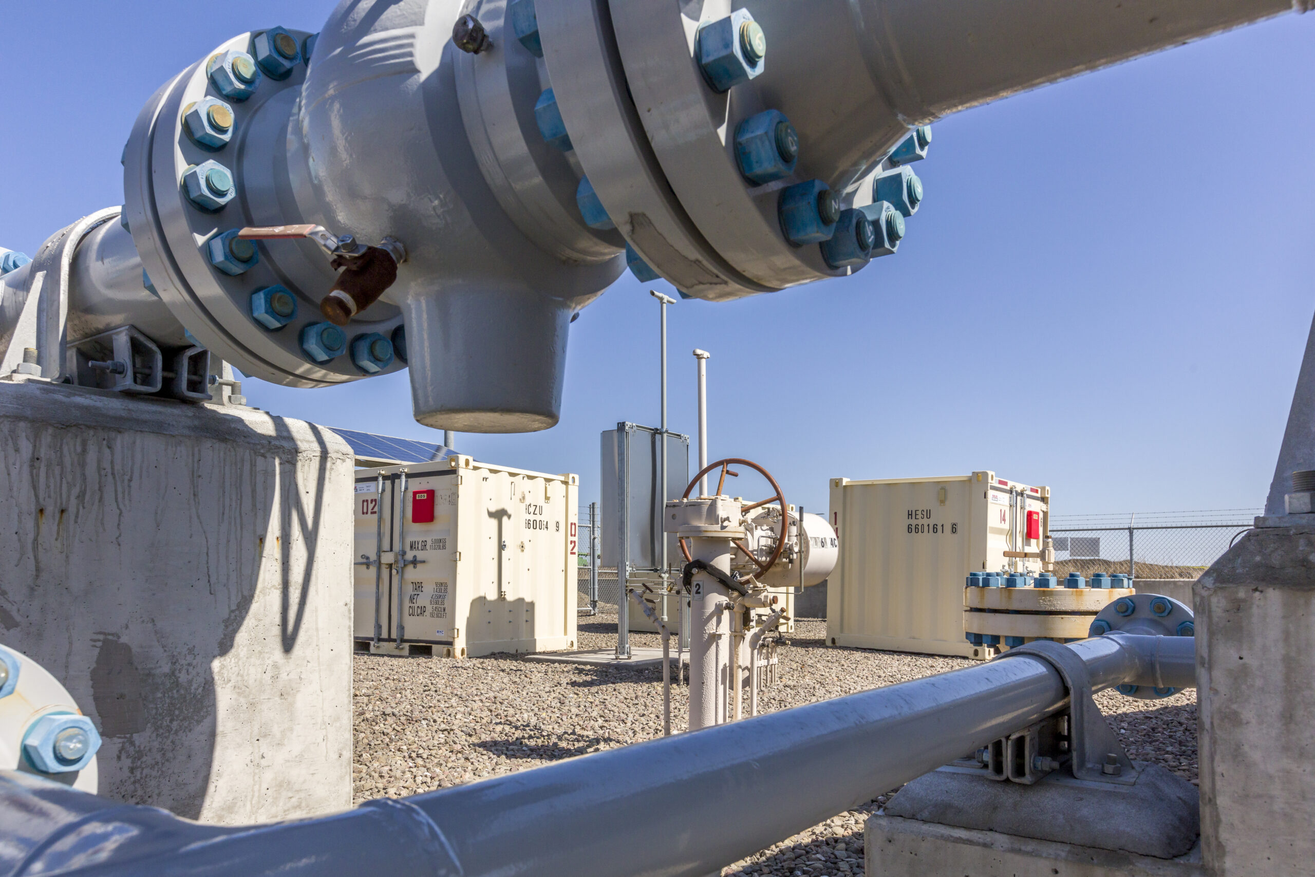 Natural gas pipeline jobsite.