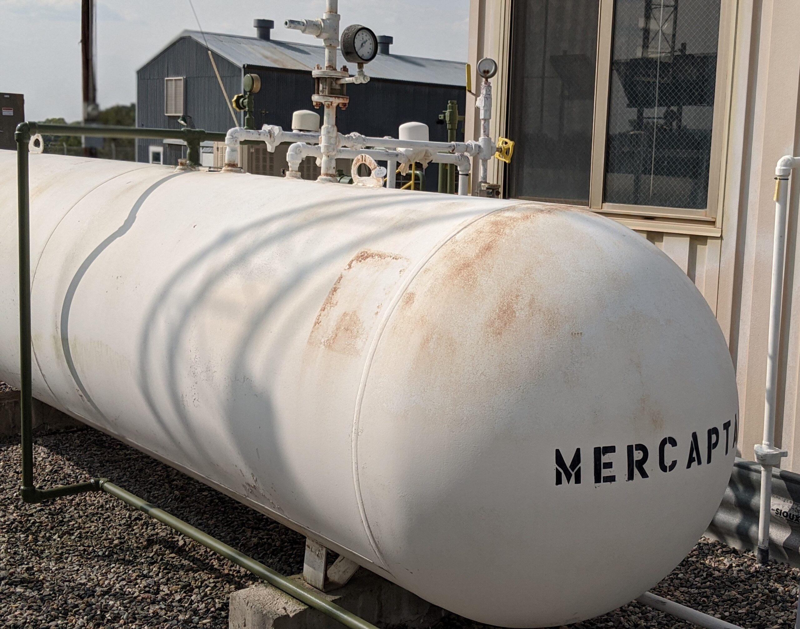 Decomissioned natural gas odorization equipment.