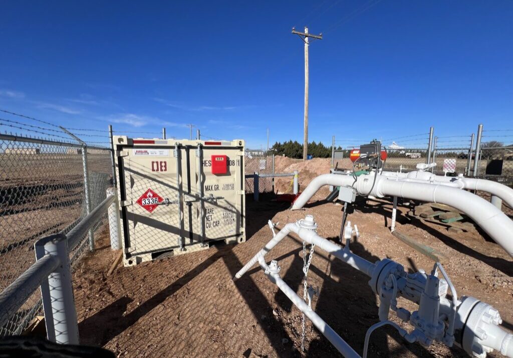 Natural Gas Odorization Unit on job site